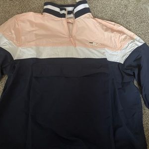 Fila quarter zip jacket in pink and blue